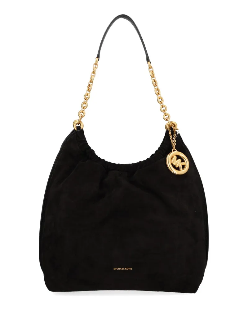 Michael Kors Calf Leather Shoulder Bag — Black Black