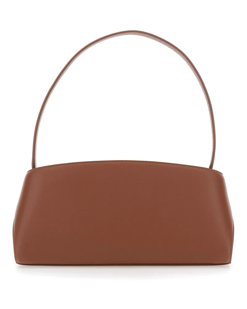 Ferragamo Women's Shoulder Bag Hug East West Brown Leather Calf Brown