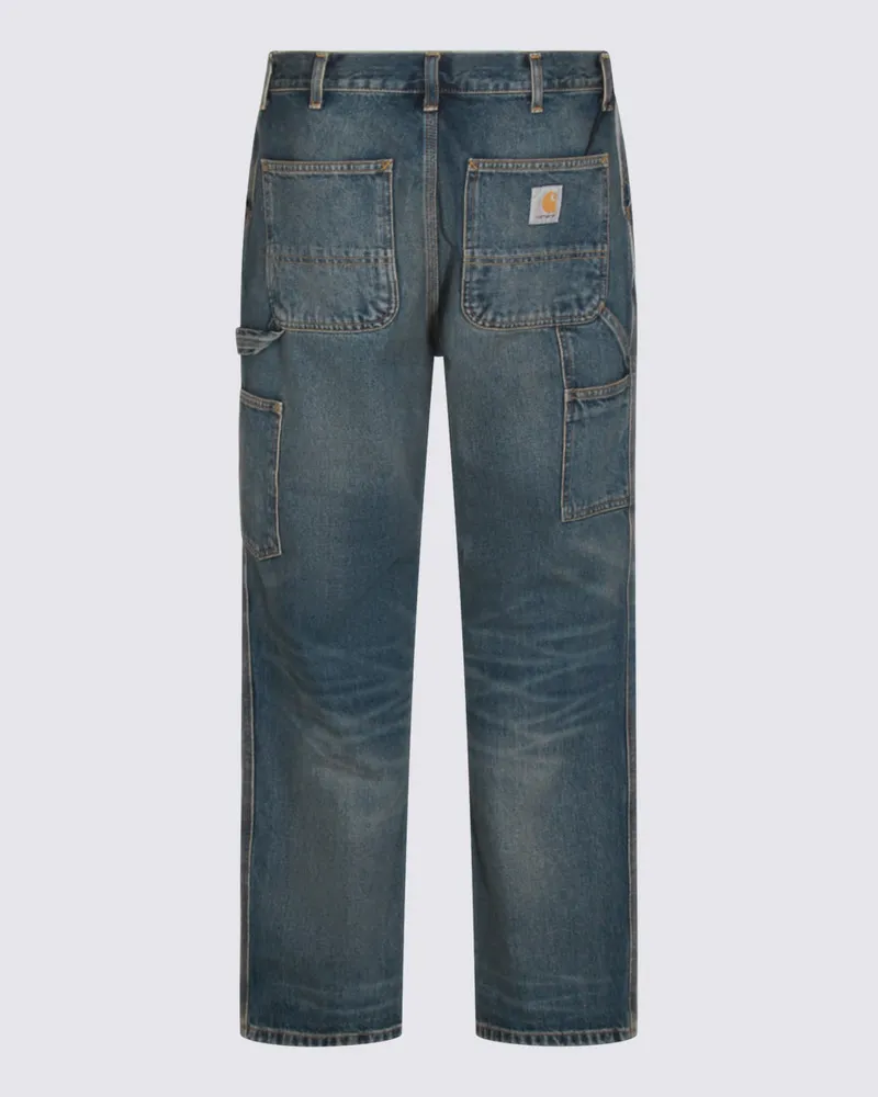 Carhartt WIP Men's Jeans Blue Worn Used Wash Blue