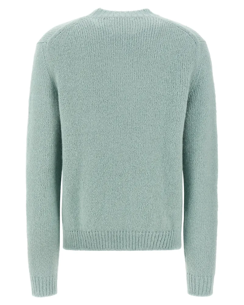 Jil Sander Men's Blue Alpaca Leather Cardigan Clothing Blue