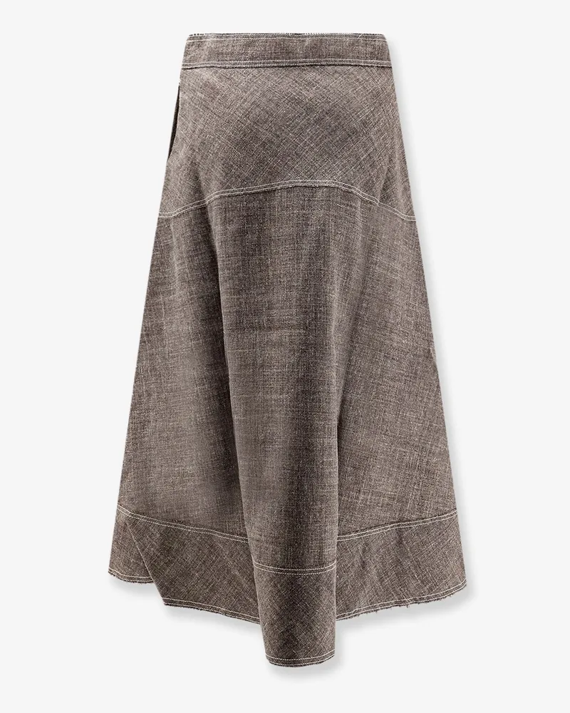 Soeur Women's Skirt Janelle Linen Blend Brown Recycled Polyester Brown