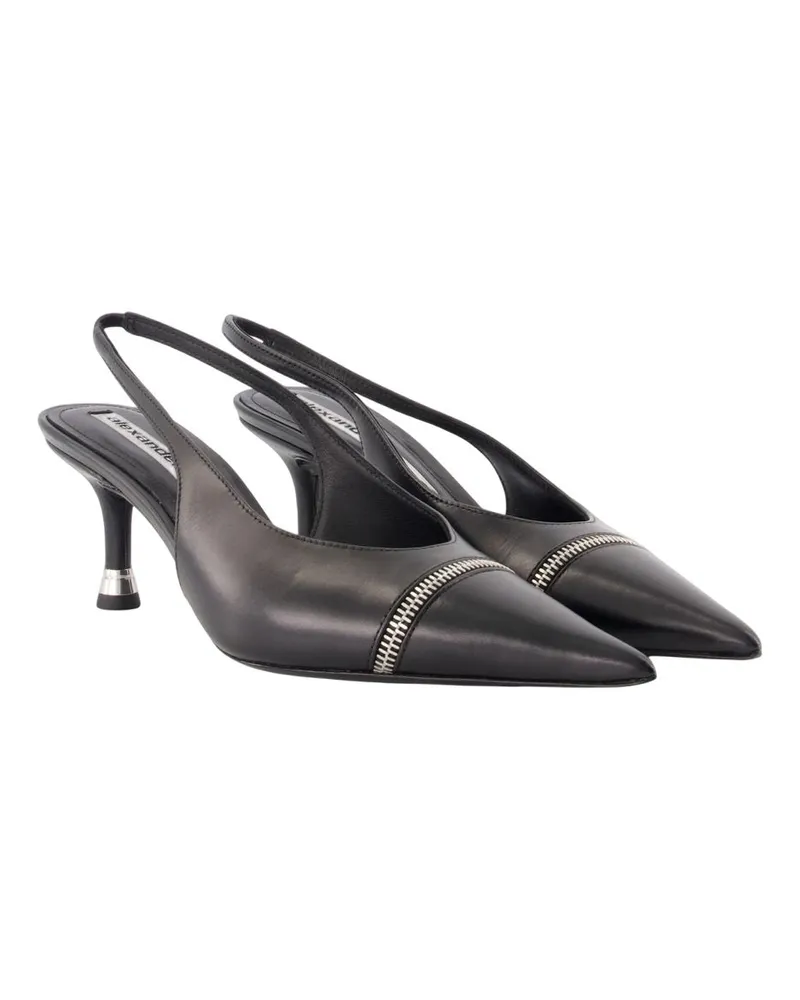 Alexander Wang Akilita Zip Slingback Pump — Black 