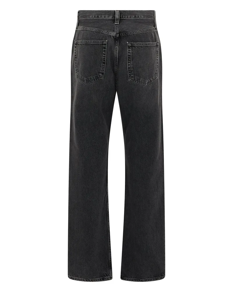 AGOLDE Women's Straight-Leg Jeans Black Cotton Black