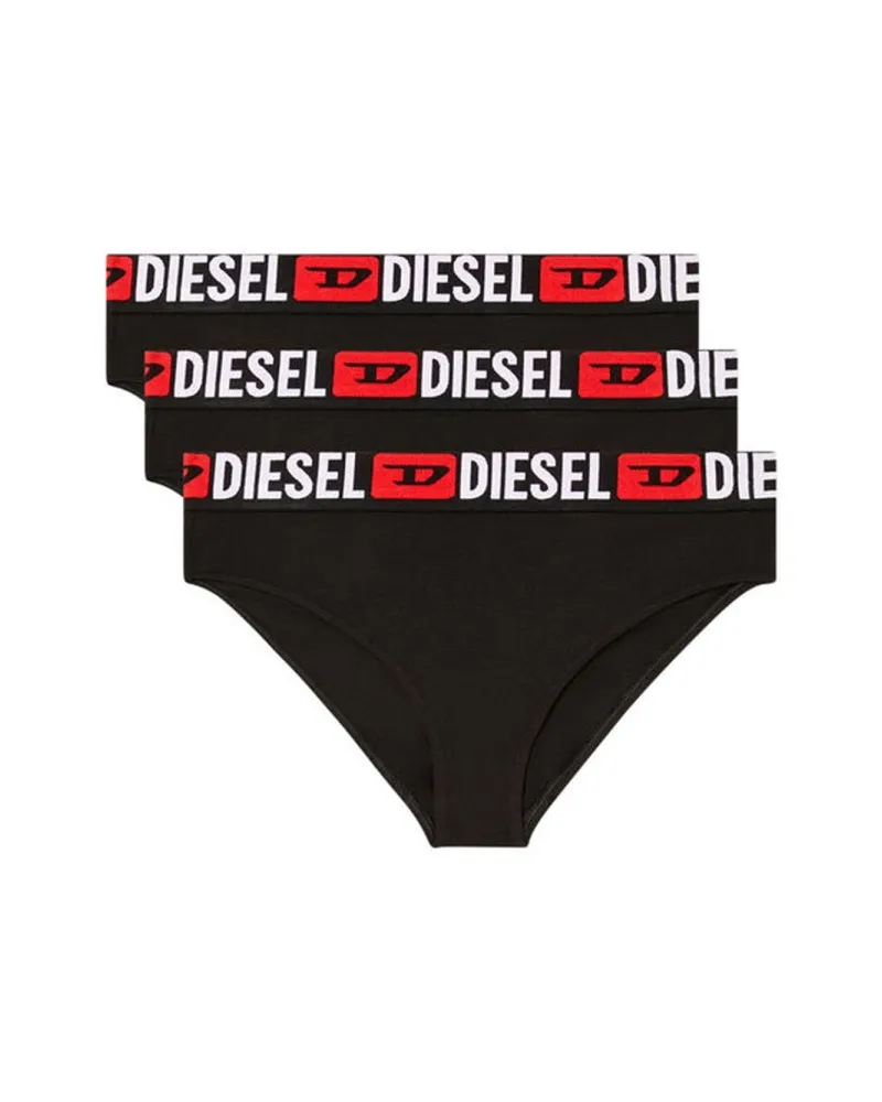 Diesel Cotton-Stretch Briefs — Black Black