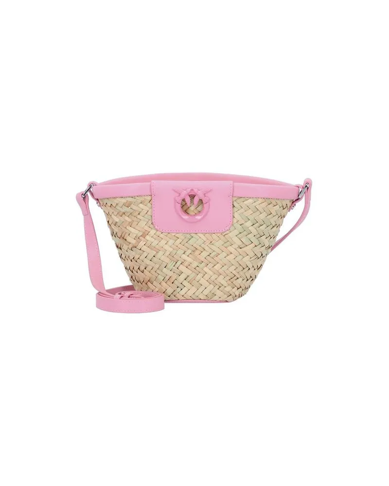 Pinko Women's Beach Bag Natural-Pink Cowhide - Other Natural/pink Pink