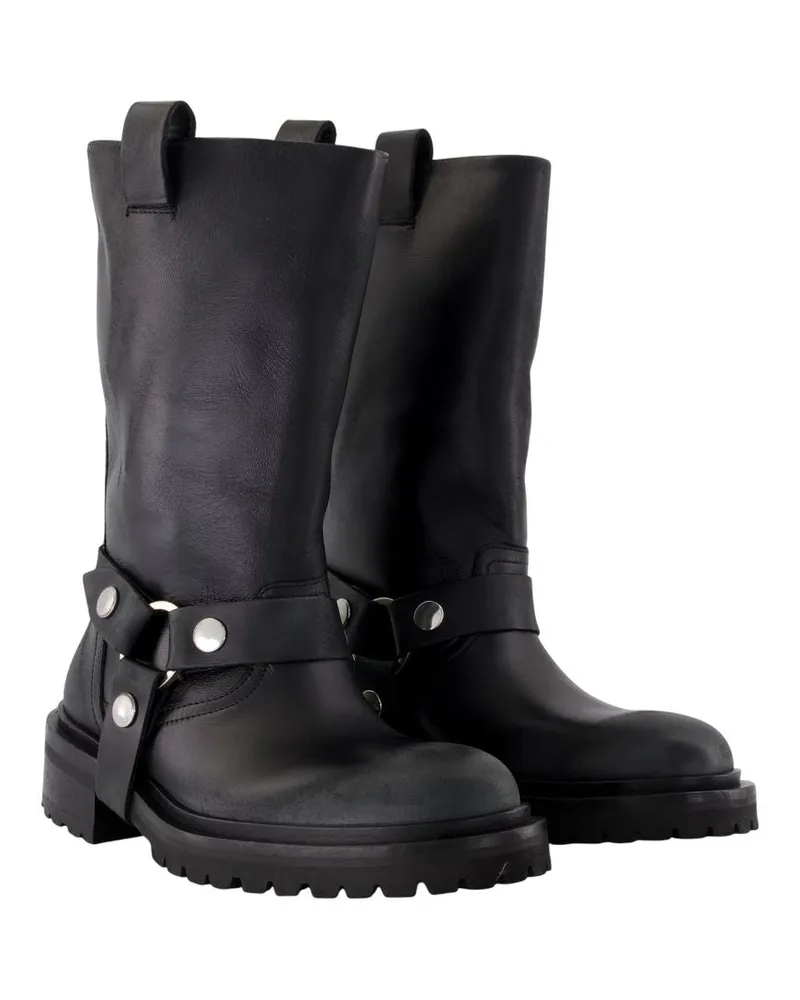 Golden Goose Women's Kurt Boots -  Leather Black Cowhide Shoes Black