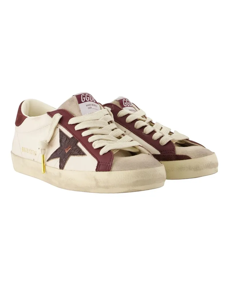 Golden Goose Women's Super Star Sneakers -  Leather Beige Calfskin Shoes 