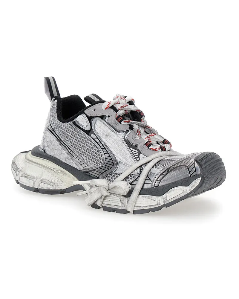 Balenciaga Women's Sneakers 3xl Metallic Grey Polyurethane Trainers Gray