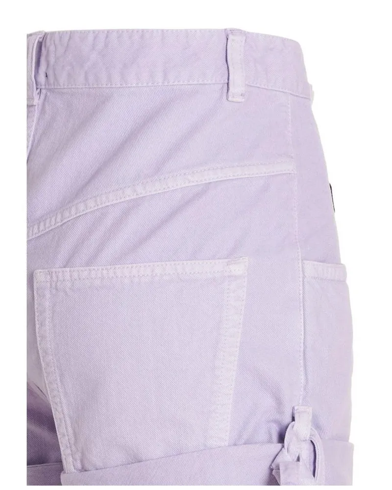 Isabel Marant Women Purple Cotton Shorts Purple