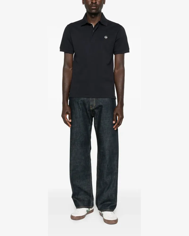 Jacob Cohën Men's Embroidered Polo Shirt Ss26 Black