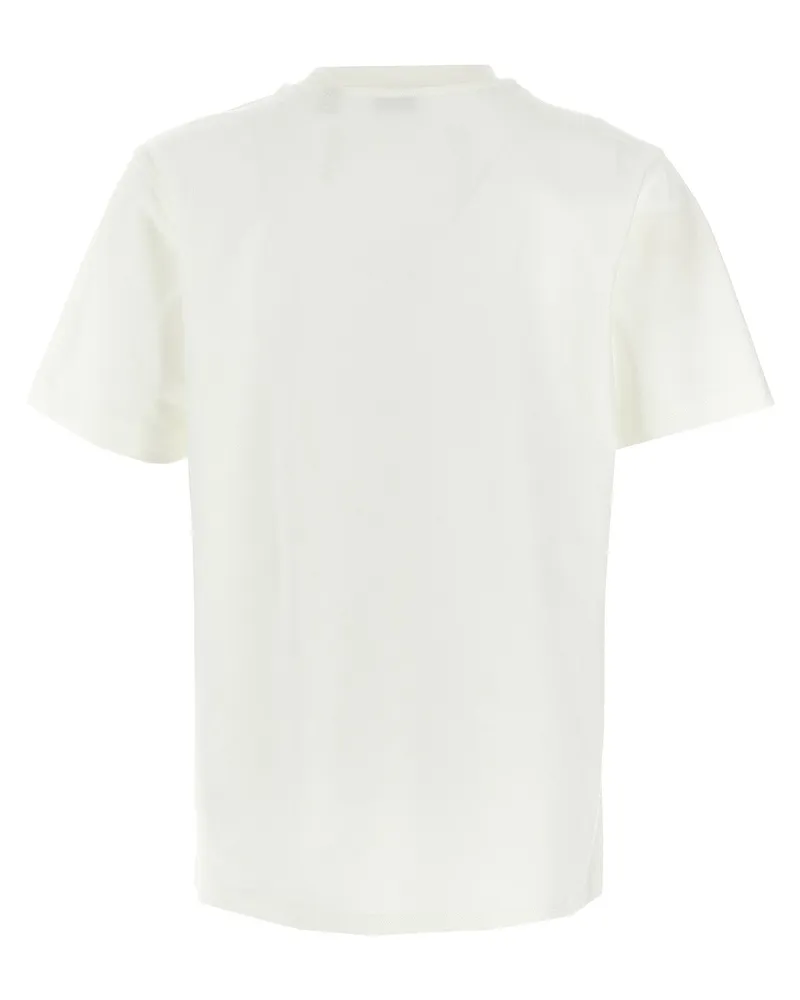 Burberry Logo-Embroidered Organic Cotton T-Shirt — White White