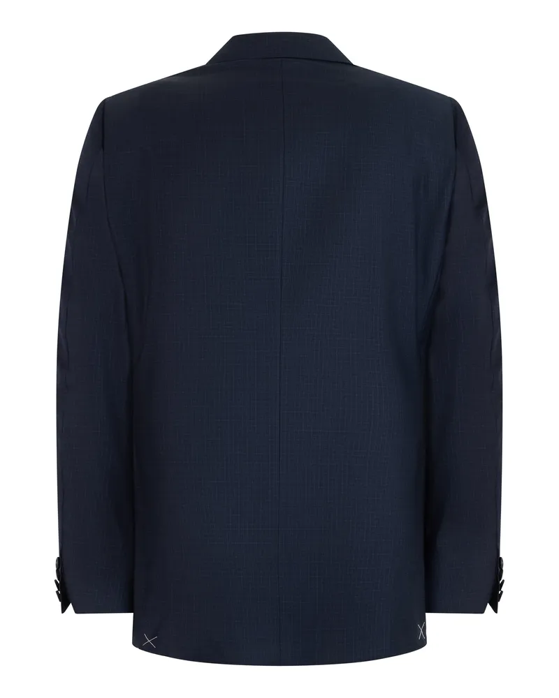 Canali Double-Breasted Wool Blazer — Navy Navy