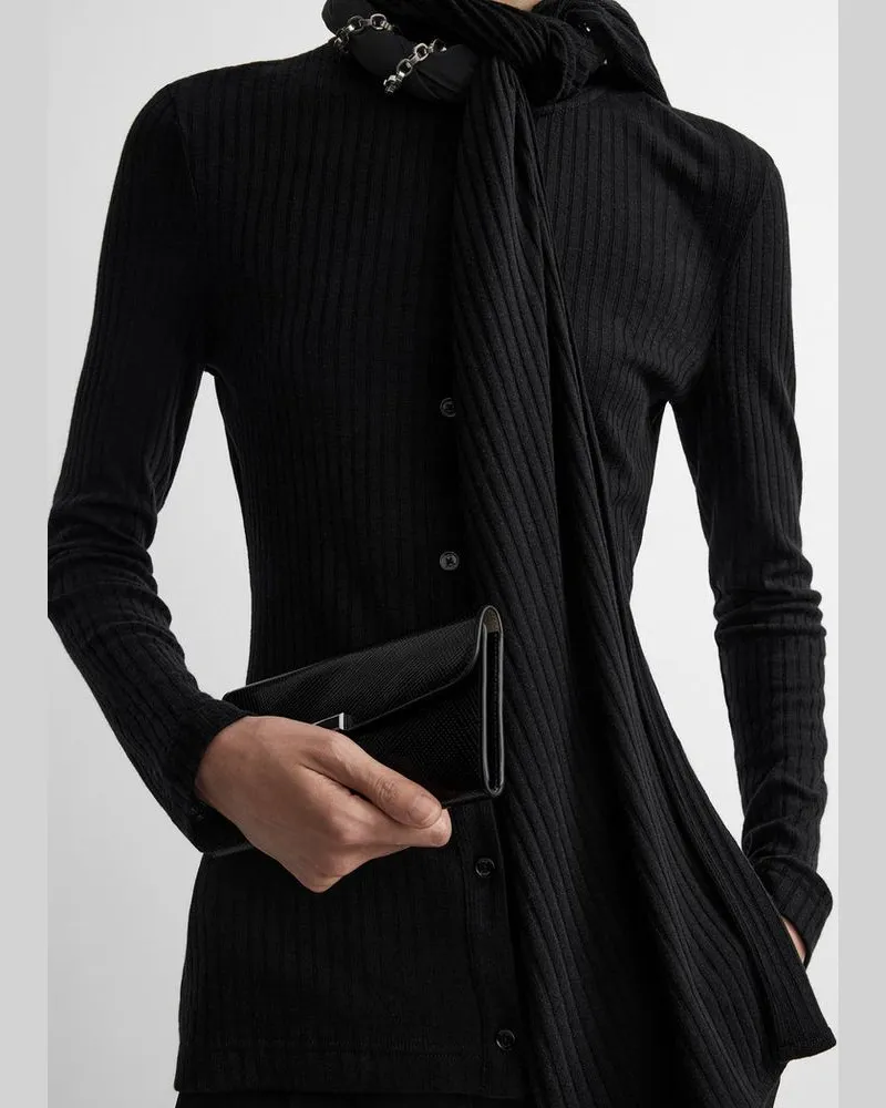 Totême Ribbed Blouse — Black Black