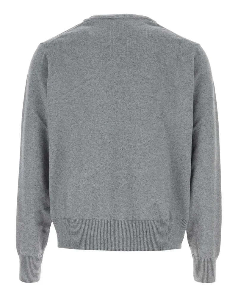 Vivienne Westwood Men Round Sweater Gray Cotton Cashmere Gray