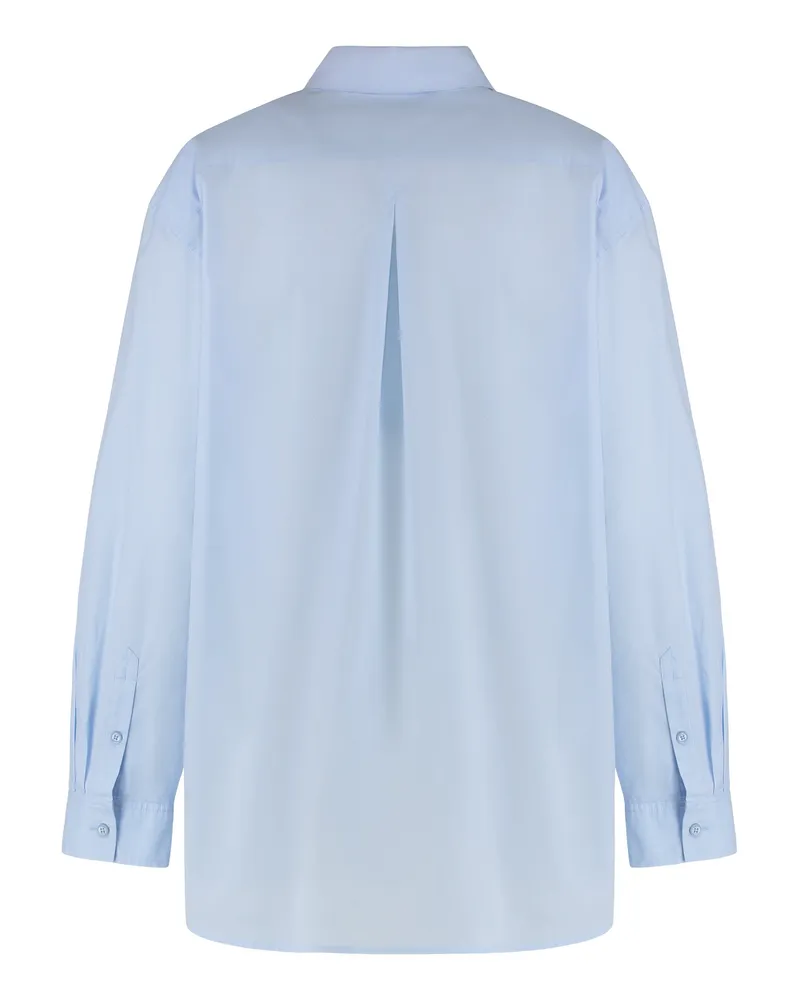Totême Women's Shirt Long Sleeve Sky Cotton Blue