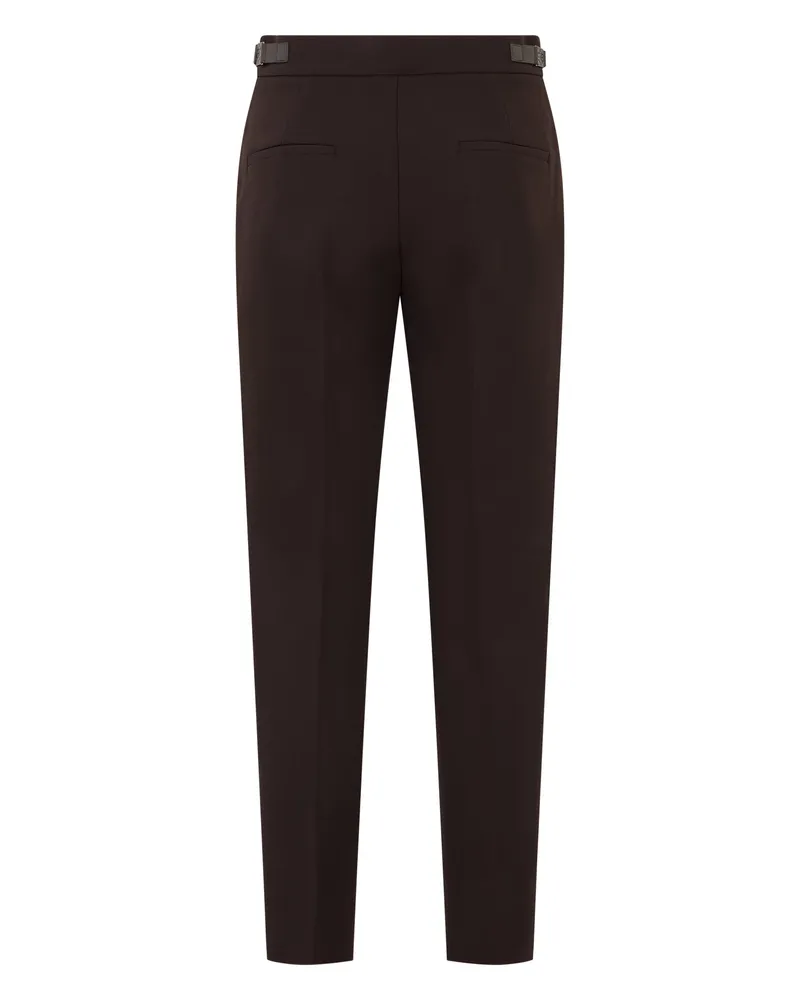 Max Mara Virgin Wool Pleated Trousers — Black Black