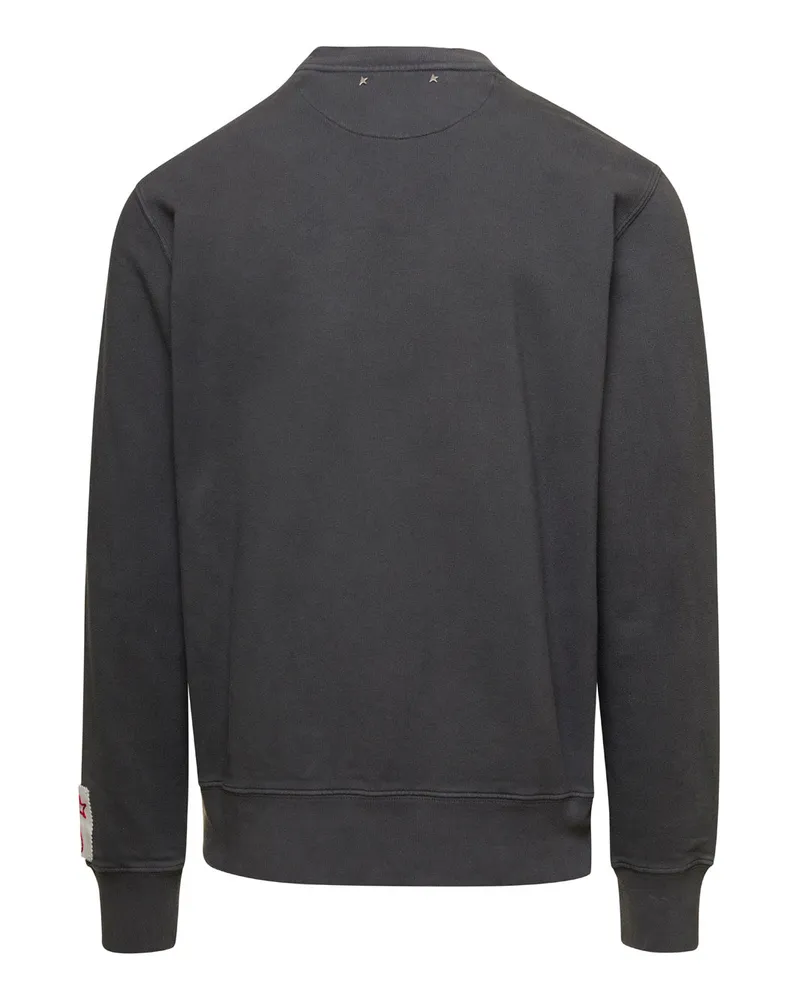 Golden Goose Men's Crewneck Sweatshirt Grey Cotton Sweatshirts Sweater Gray