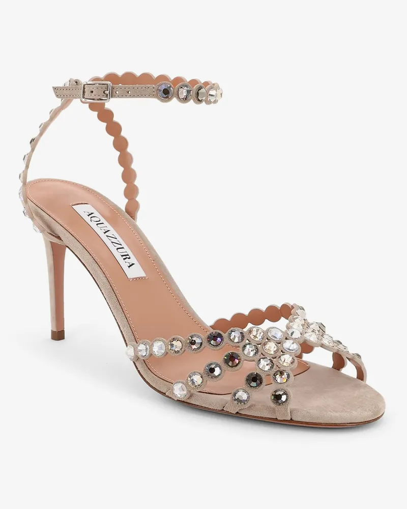 Aquazzura Women's Sandals Tequila Beige Suede Beige