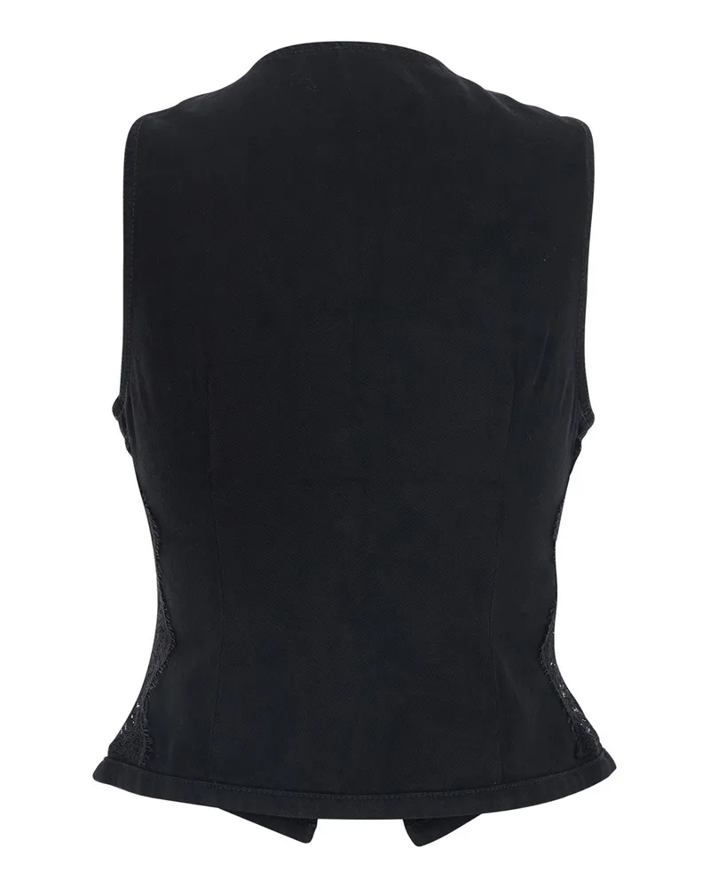 Pinko Women's Gilet Gardener Black Cotton Blazers Jacket Black