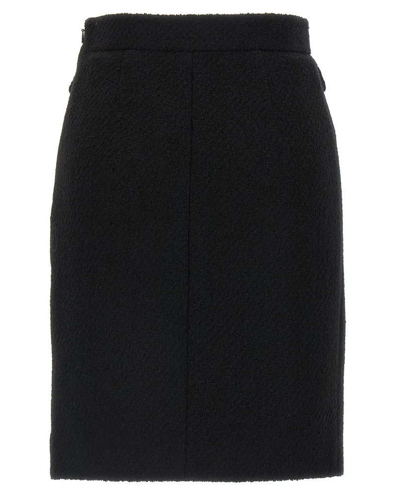 Chloé Bouclé Wool Skirt — Black Black