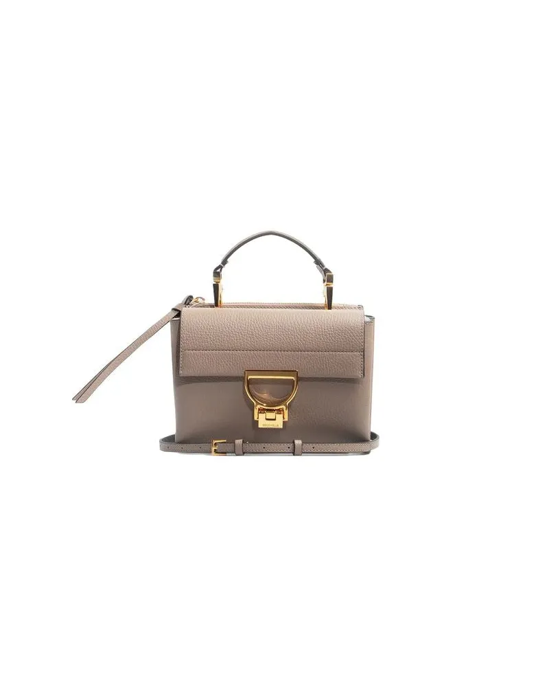 Coccinelle Women's Handbag Warm Taupe Grained Leather Bags - Handbags / Crossbody-bags Taupe