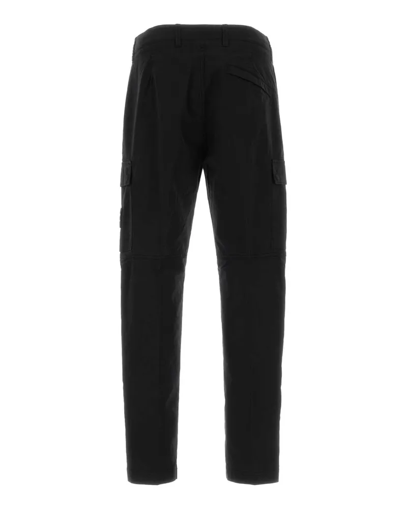 Stone Island Black Exterior: Cotton Elastane Pantaloni Trousers Black