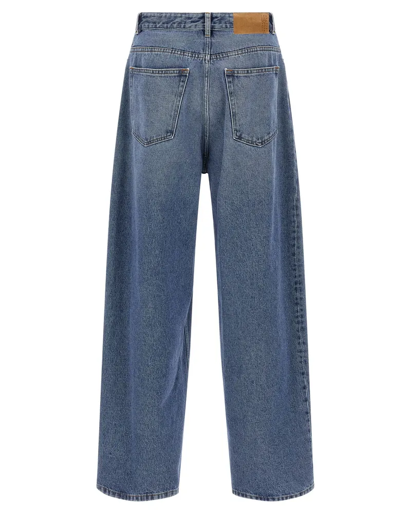 Maison Margiela Wide-Leg Cotton Denim Jeans — indigo Blue