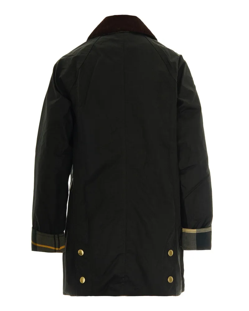 Barbour Women's Waxed Cotton Jacket Beadnell Sage Sage-Ancient Sage/ancient Black