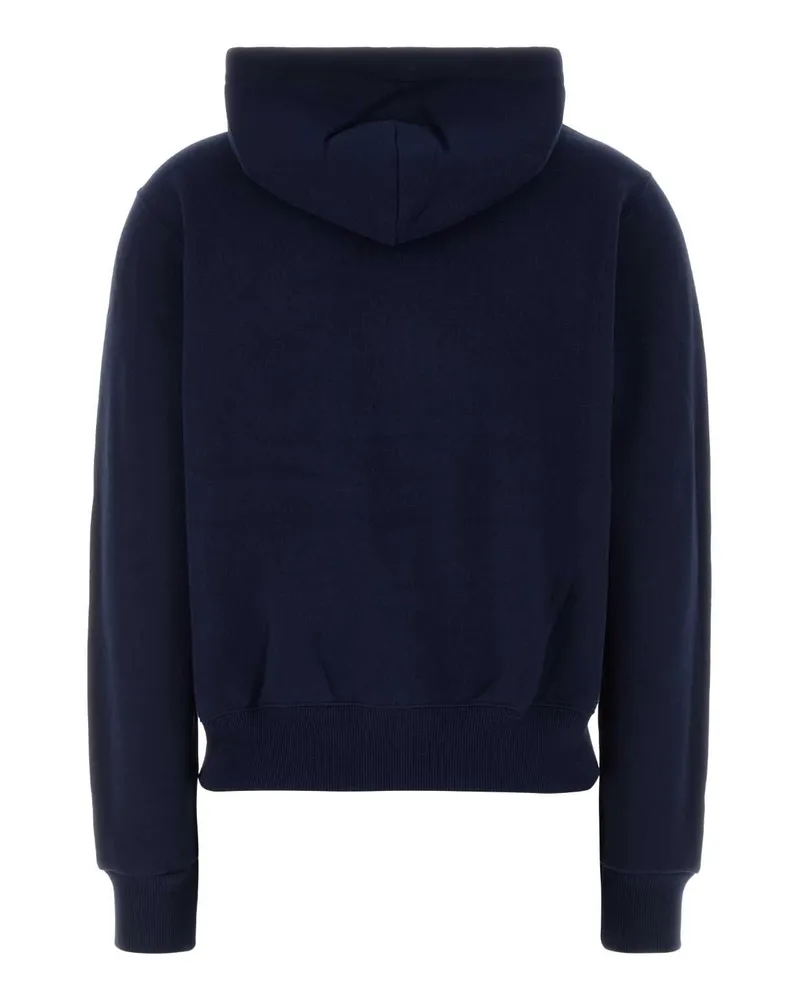 Ralph Lauren Women's Cotton-Blend Full-Zip Hoodie Navy Polyester Sweater Navy