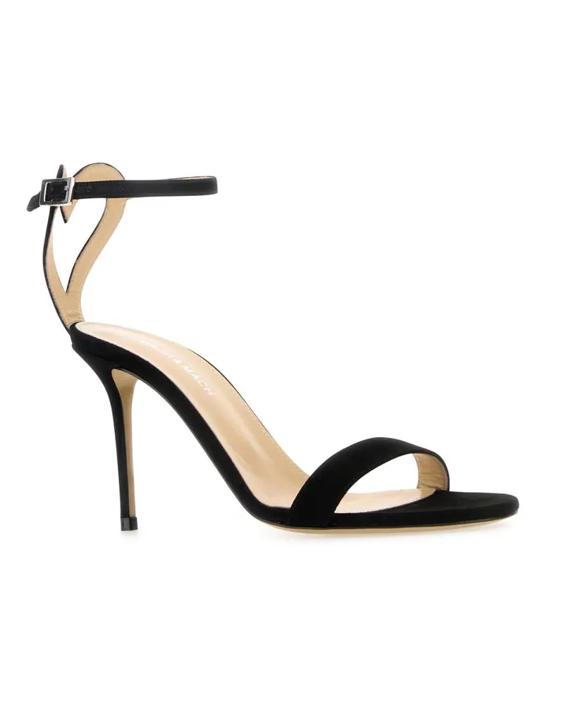 Mach & Mach Women's Black Suede Sandals Sandali Black