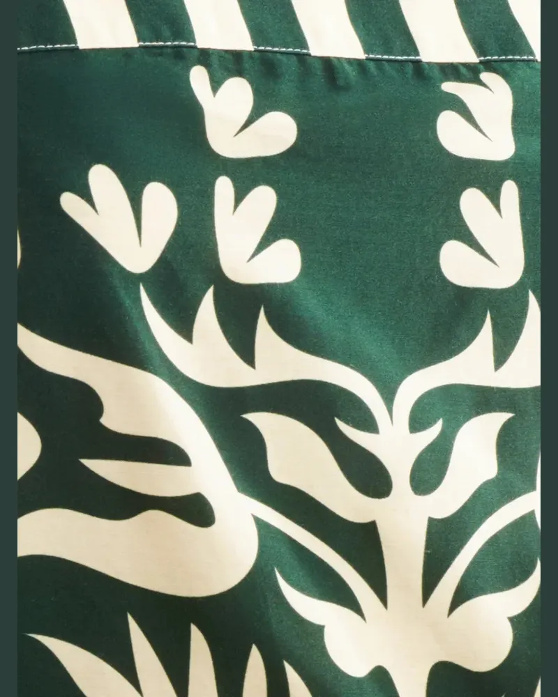 Eres Women's Lakshya Floral-Print Striped Midi Dress Ss26 W Green