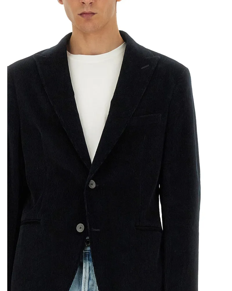 Tonello Single-Breasted Jacket — Blue Blue