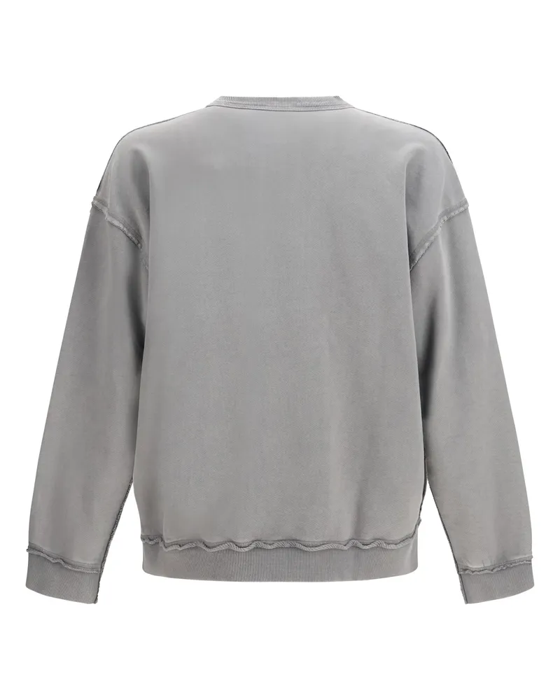Diesel Men's S-Boxt-Raw-V1 Sweatshirt 97d Cotton Sweatshirts Sweater Gray