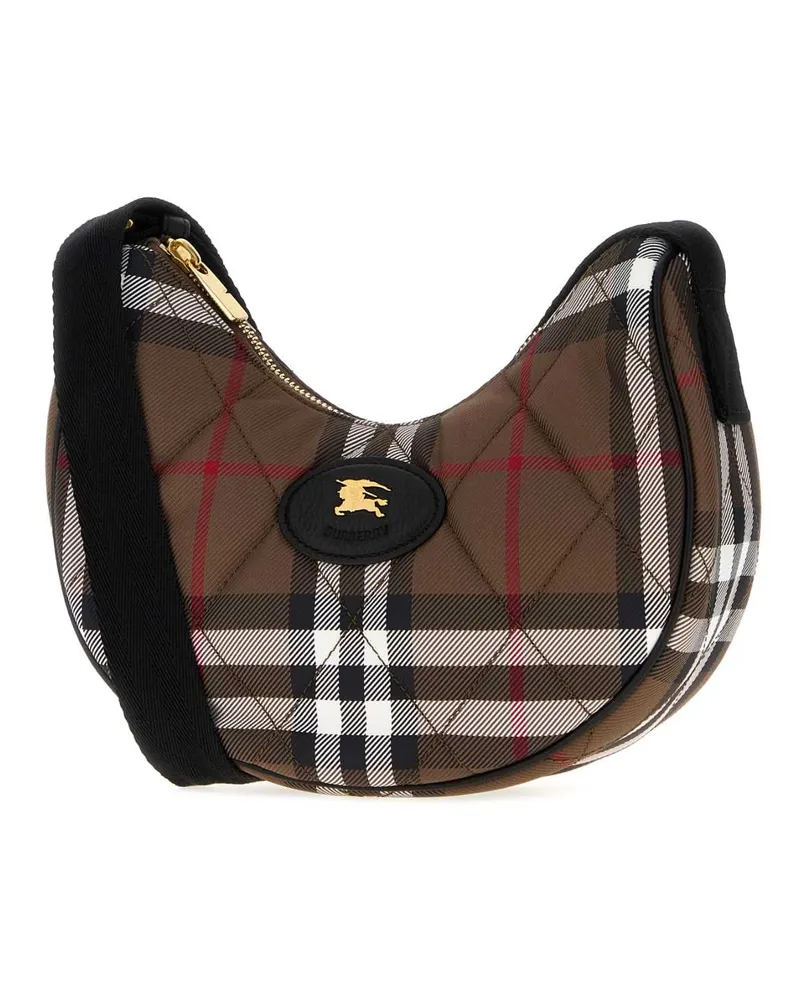 Burberry LL Horseshoe Nylon Crossbody Bag — Brown Brown
