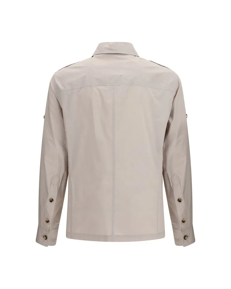 Brunello Cucinelli Men's Beige Cotton Coat Clothing Beige