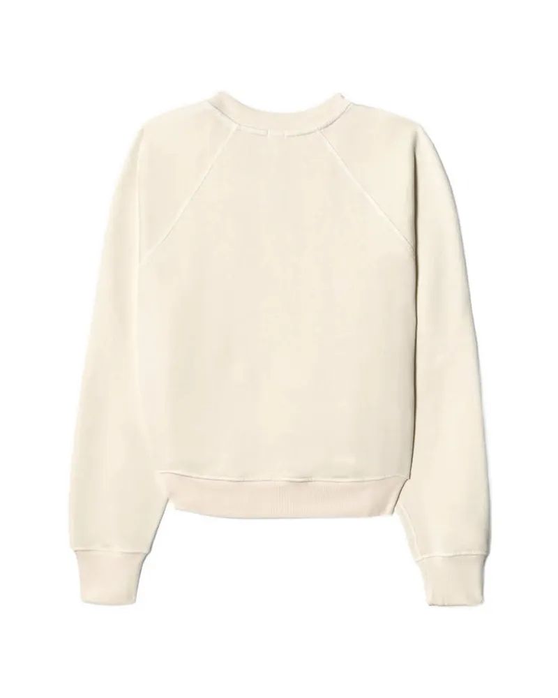 RE/DONE Women Cotton Sweatshirt With Mickey Mouse Studs Neutrals Sweatshirts Sweater Beige