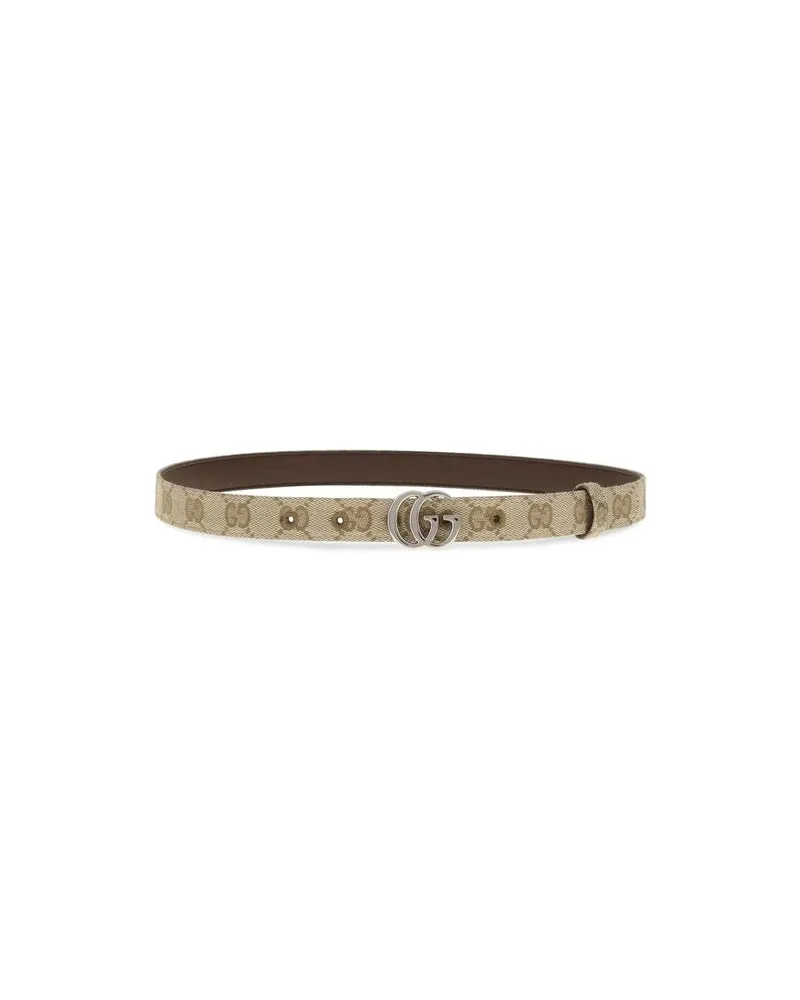 Gucci Women's Beige Fabric Thin Belt Beige