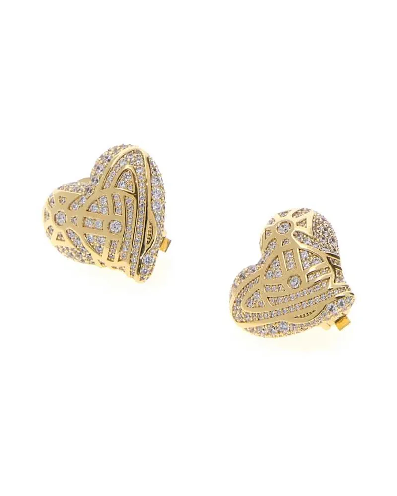 Vivienne Westwood Heart-Shaped Gold-Tone Earrings — Gold Gold