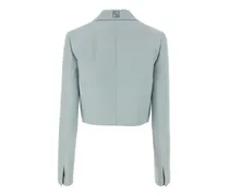 Wool Blend Tailored Blazer — Blue