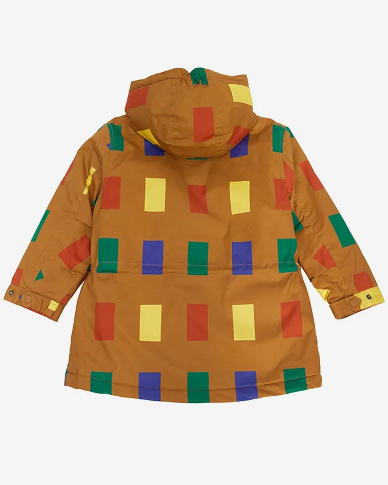 BOBO CHOSES Boys' Jacket Multicolour Stretch Cotton Brown