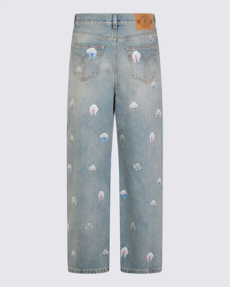 Fiorucci Women's Jeans Light Blue _100 % Co Blue