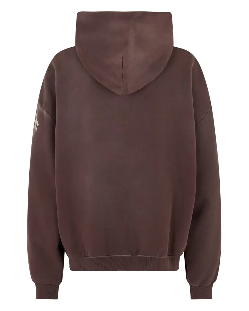 REPRESENT Men's Hooded Sweatshirt Brown Print Cotton Jumpers Sweater Brown