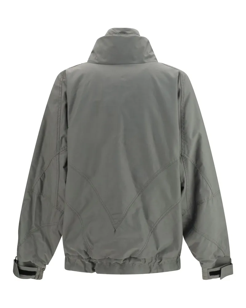 ATTICO Women's High-Neck Bomber With Zips 700 Jacket Gray
