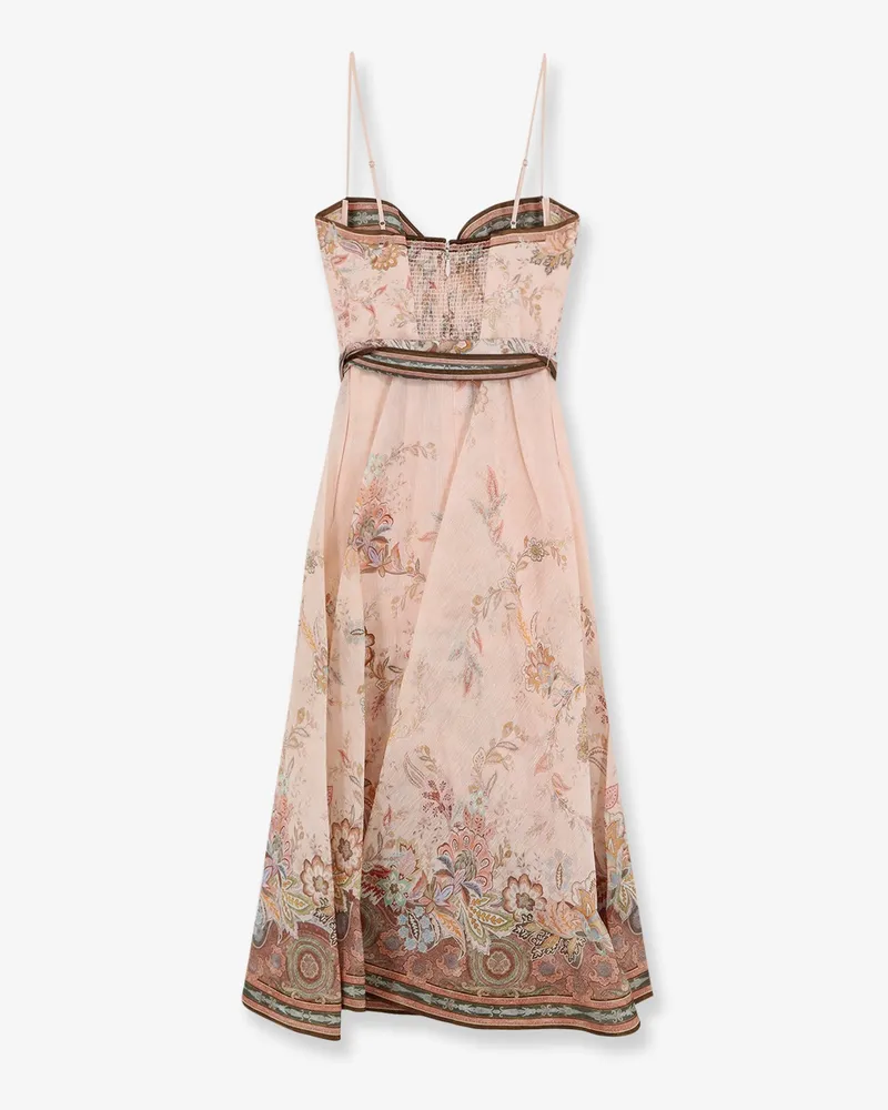 Zimmermann Women's Dress Alchemy Silk-Linen Pink Pink