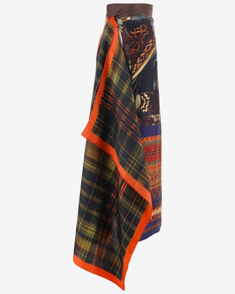 Dries van Noten Women's Silk Scarf Multicolour Scarfs Multicolor