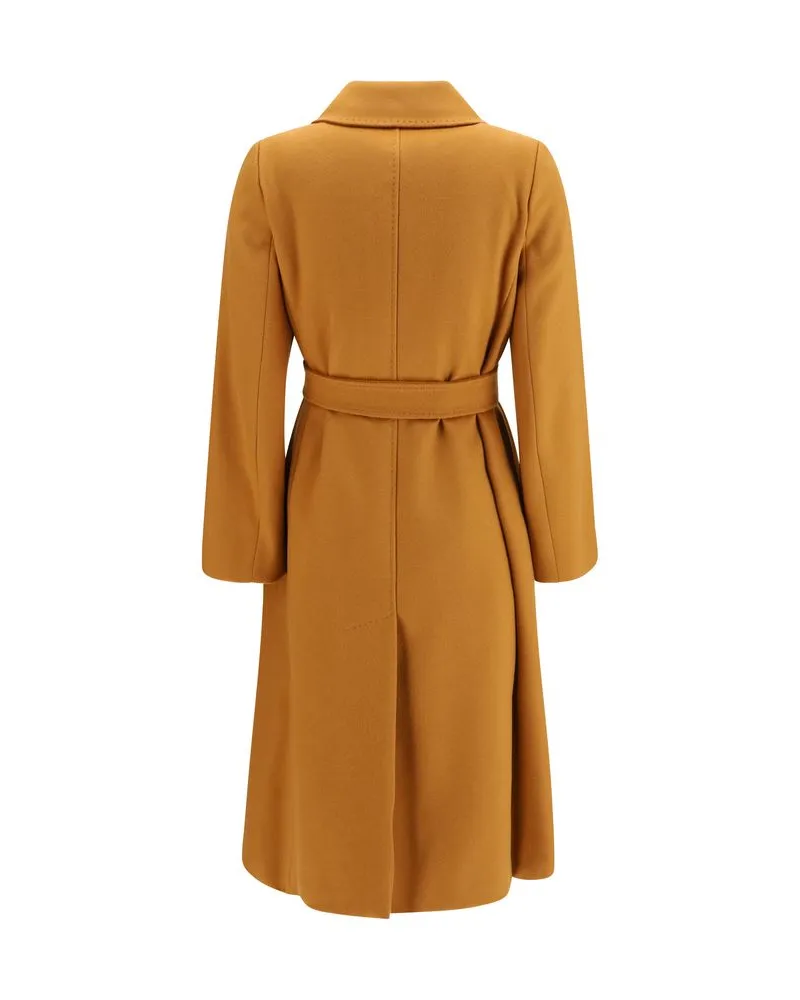 Max Mara Wool Drap Coat — Beige Beige