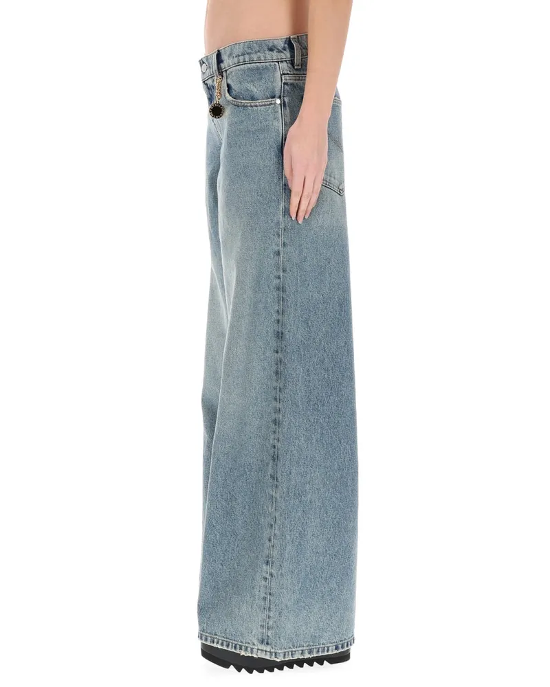 Stella McCartney Wide-Leg Vintage Délavé Cotton Jeans — Denim Denim