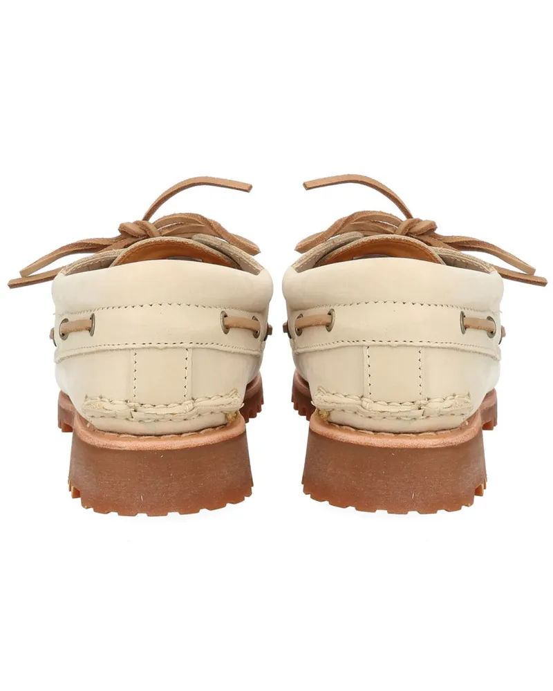 Timberland Leather Lace-Up Loafer — Beige Beige