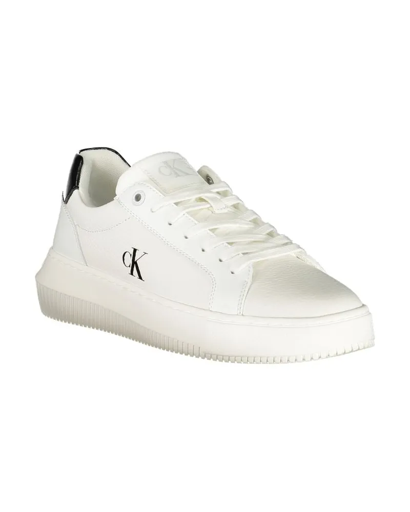Calvin Klein Logo-Detailed Polyurethane Sneaker — White White