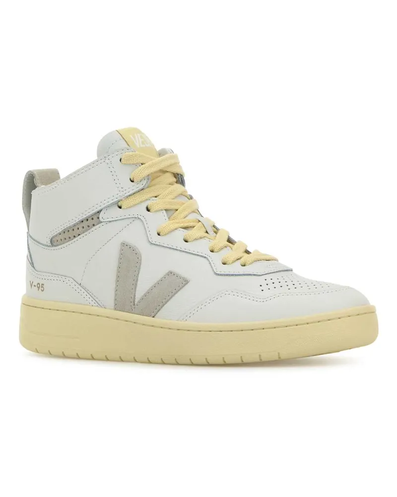 VEJA Women's White Leather V-95 Sneakers Extrawhitenatural White